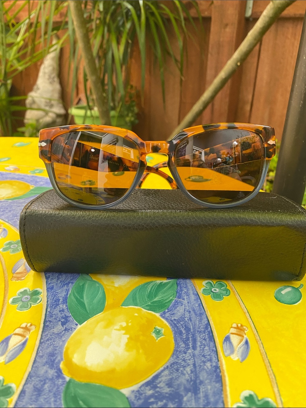 UNISEX PERSOL HAVANA YELLOW AND BLUE/BROWN LENSES Model 3231s11203354